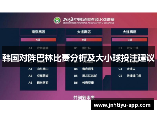 韩国对阵巴林比赛分析及大小球投注建议